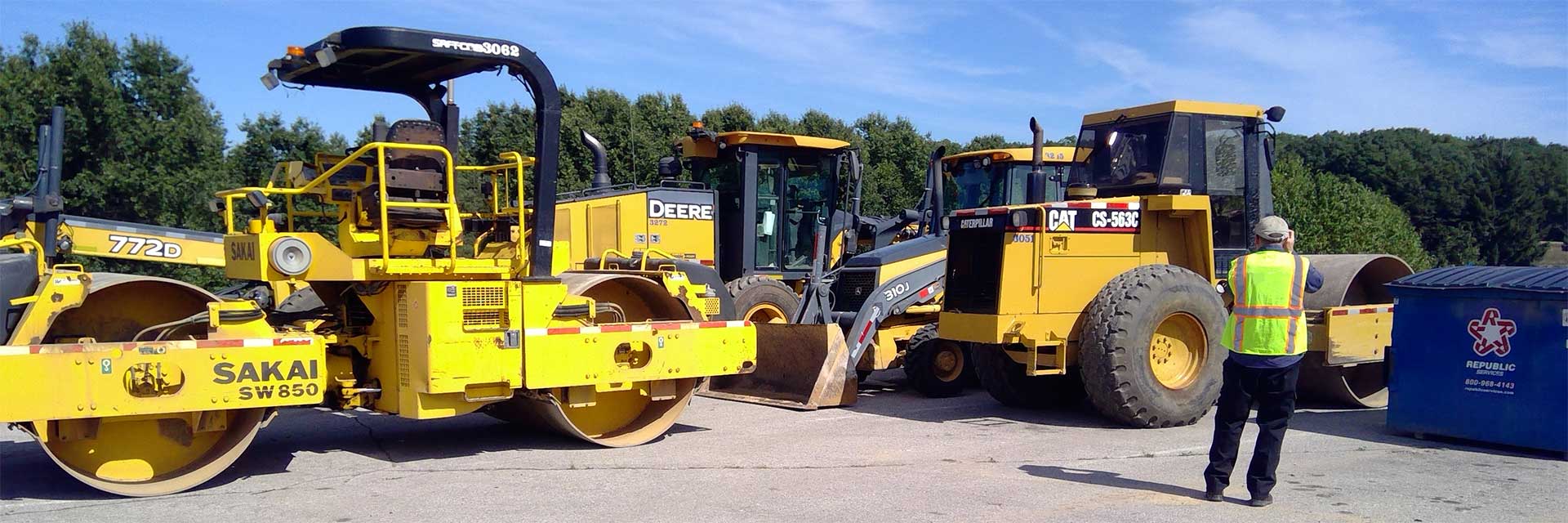 Terry Podgorski photographing excavation and construction equipment